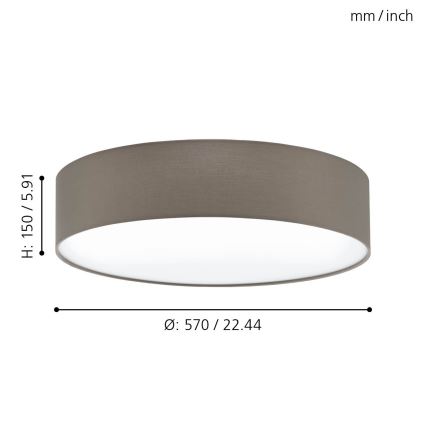 Eglo - Luz de teto 3xE27/60W/230V 57 cm