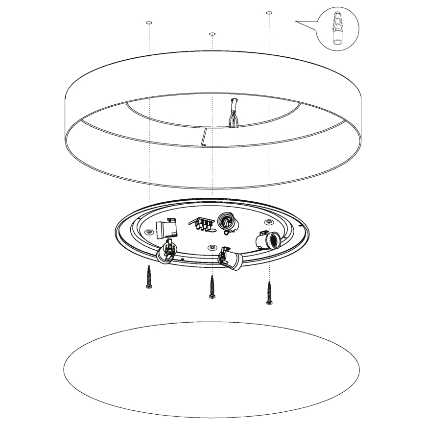 Eglo 97616 - Luz de teto PASTERI 5xE27/60W/230V 76 cm