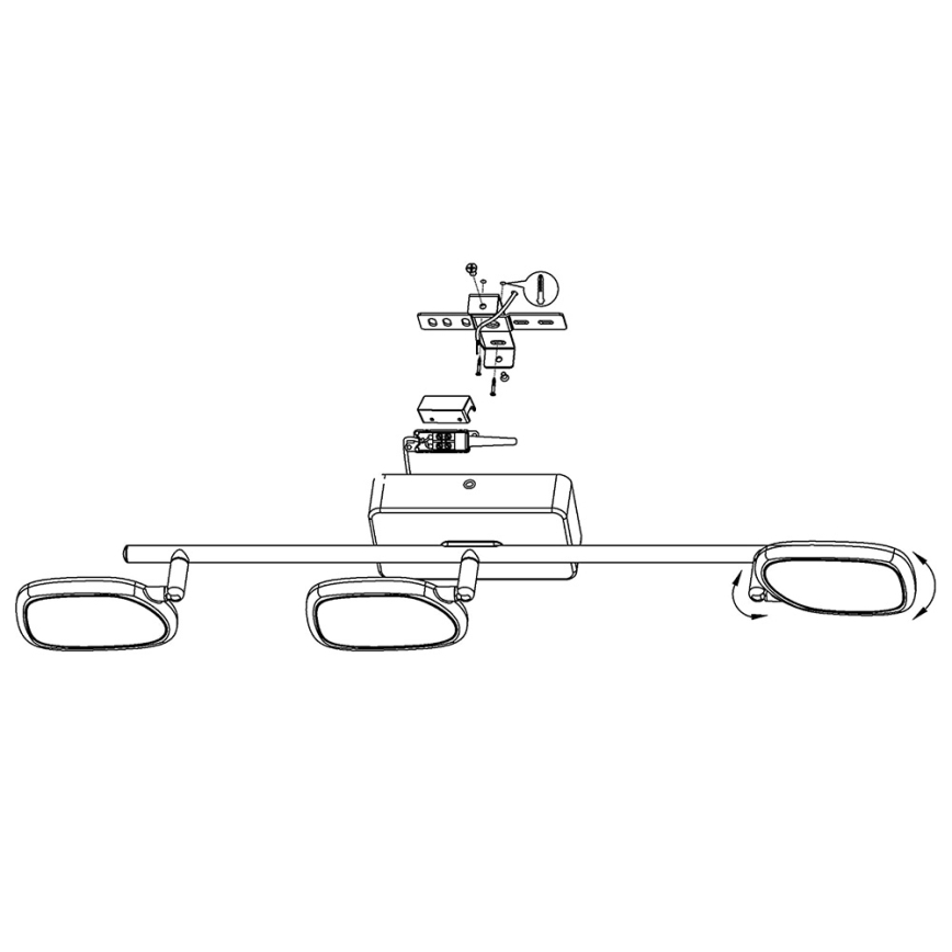 Eglo - Luminária de Teto LED RGB PALOMBARE-C 3xLED/5W/230V