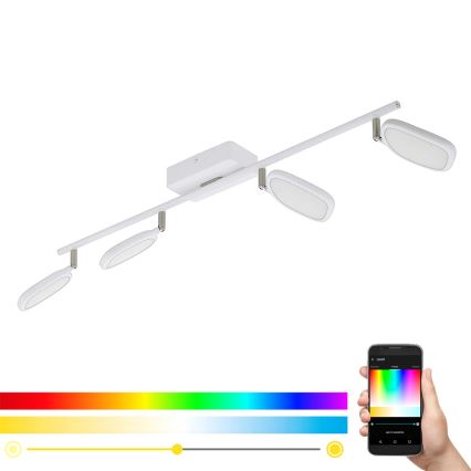Eglo 97694 - Luminária de teto LED RGB PALOMBARE-C 4xLED/5W/230V