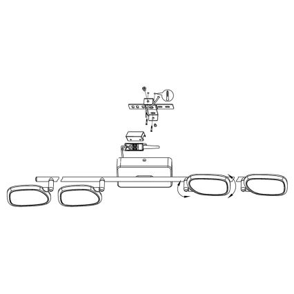 Eglo 97694 - Luminária de teto LED RGB PALOMBARE-C 4xLED/5W/230V