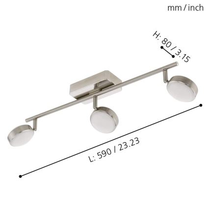 Eglo - Luminária de Teto LED RGB CORROPOLI-C 3xLED/5W/230V
