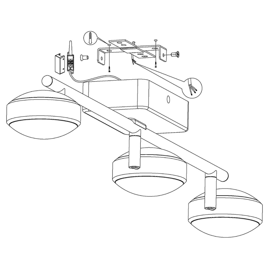 Eglo - Luminária de Teto LED RGB CORROPOLI-C 3xLED/5W/230V