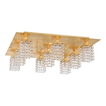 Eglo 97722 - Candelabro integrado de cristal LED PYTON GOLD 9xG9/3W/230V