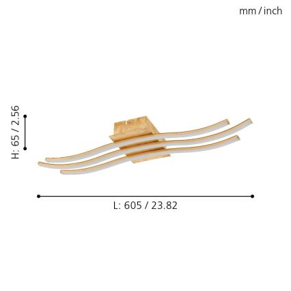 Eglo - Candelabro integrado LED 3xLED/8,6W/230V