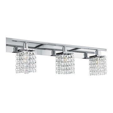 Eglo 97748 - Iluminação de parede de casa de banho de cristal LED AREQUITO 3xG9/3W/230V IP44