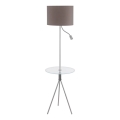 Eglo 97771 - Candeeiro de pé com mesa POLICARA 1xE27/60W/230V+LED/3,5W