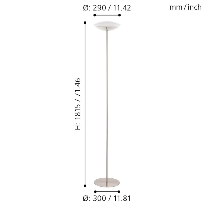 Eglo 97814 - Candeeiro de pé LED RGB dimerizável FRATTINA-C 1xLED/18W/230V