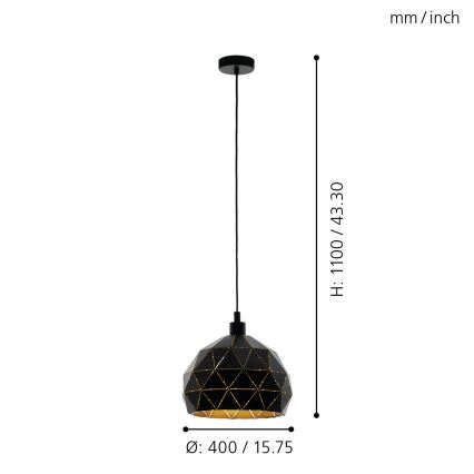 Eglo - Candelabro num fio 1xE27/60W/230V