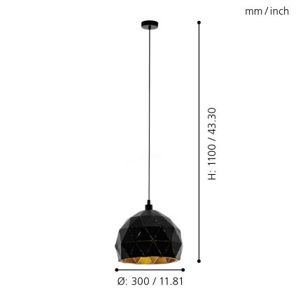 Eglo - Candelabro num fio 1xE27/60W/230V
