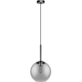 Eglo 97847 - Lustre suspenso com cabo TINDARI 1xE27/28W/230V preto/fumê