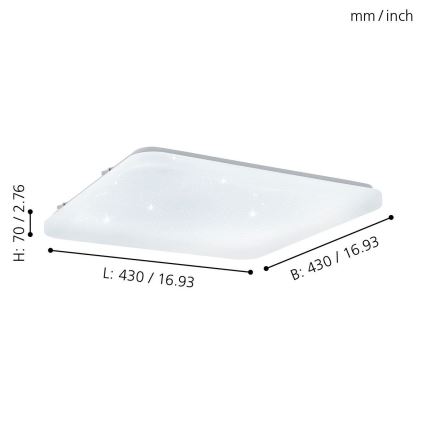 Eglo - Luz de teto LED LED/33,5W/230V