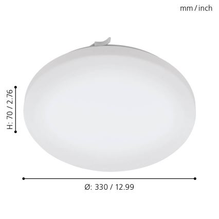 Eglo - Luminária de teto para casa de banho LED/14,6W/230V IP44