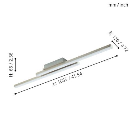 Eglo - Candeeiro de teto de montagem superficial dimerizável LED RGBW FRAIOLI-C LED/34W/230V 2700-6500K