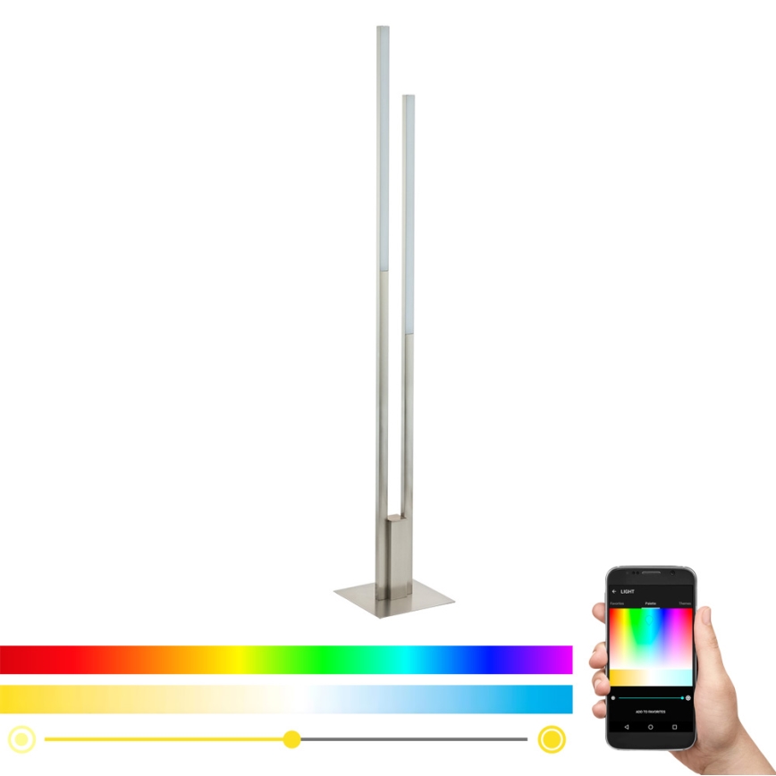 Eglo - Lâmpada de pé LED RGB regulável FRAIOLI-C 2xLED/17W/230V