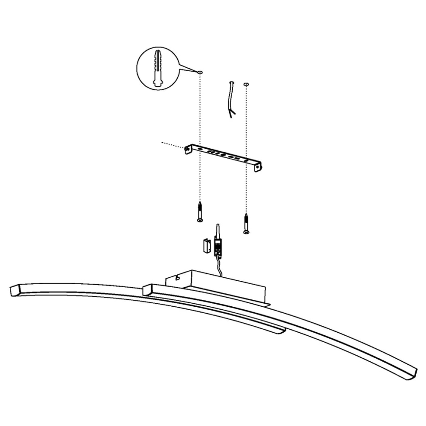Eglo 97909 - Lustre de teto LED RGB dimerizável FRAIOLI-C LED/34W/230V