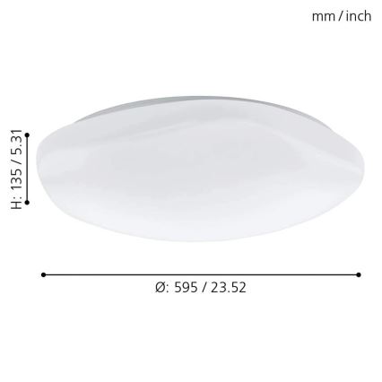 Eglo - Iluminação de teto LED com regulação TOTARI-C LED/34W/230V + controlo remoto