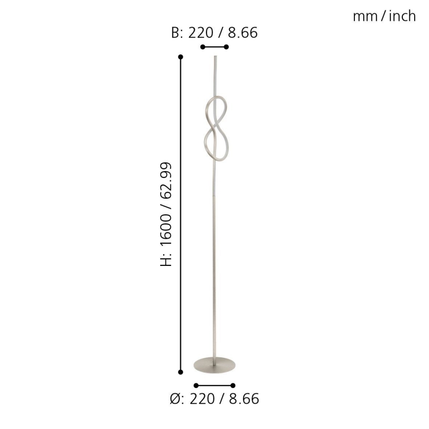 Eglo 97942 - Candeeiro de chão LED NOVAFELTRIA LED/13W/230V