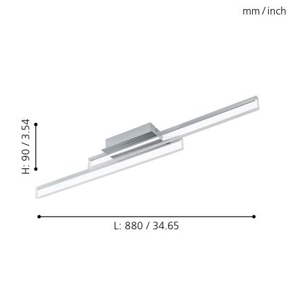 Eglo - Luminária de teto LED para casa de banho 2xLED/11W/230V IP44