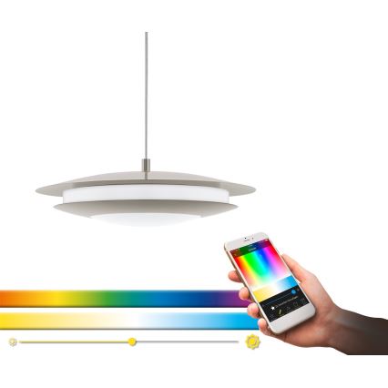 Eglo 98043 - Lustre suspenso LED RGBW regulável com cabo MONEVA-C LED/18W/230V