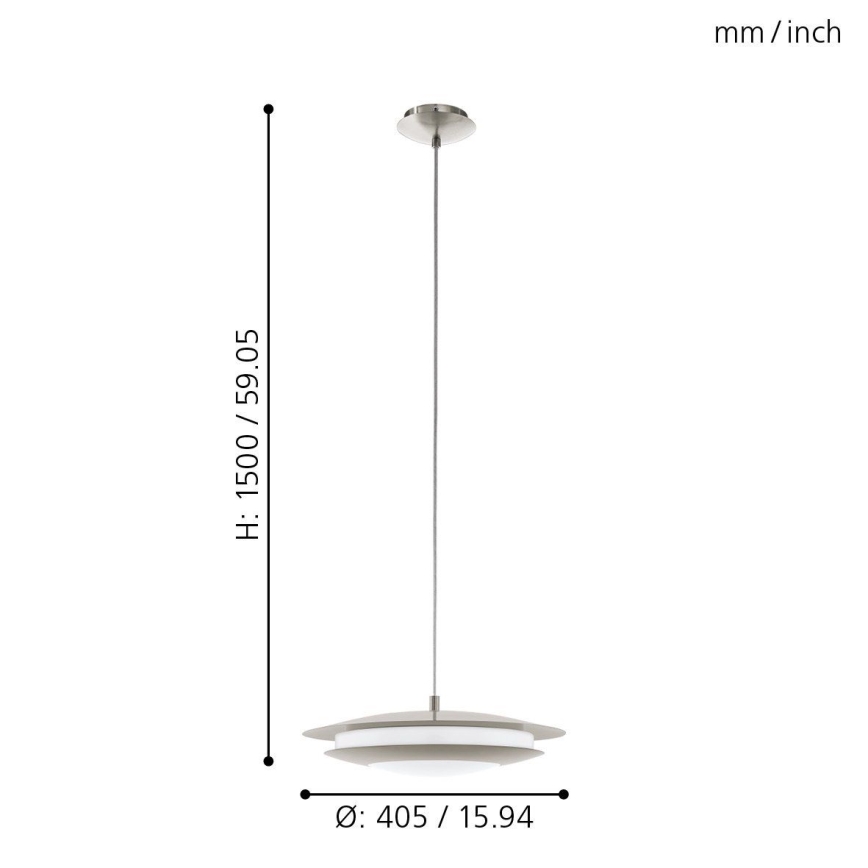 Eglo 98043 - Lustre suspenso LED RGBW regulável com cabo MONEVA-C LED/18W/230V