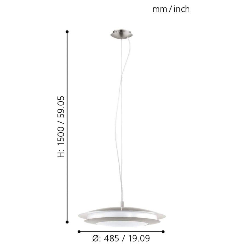 Eglo - Candelabro suspenso LED RGB com regulação MONEVA-C LED/27W/230V