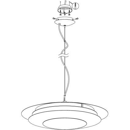 Eglo - Candelabro suspenso LED RGB com regulação MONEVA-C LED/27W/230V