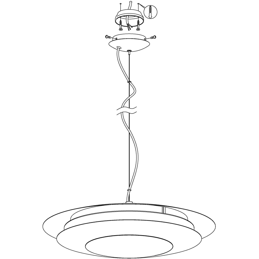 Eglo - Candelabro suspenso LED RGB com regulação MONEVA-C LED/27W/230V