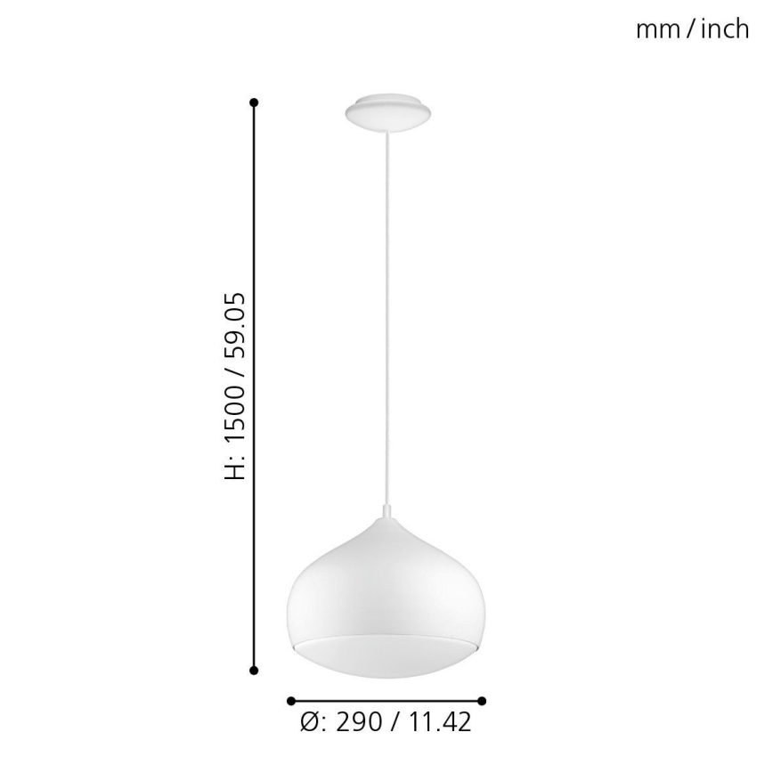 Eglo 98047 - Lustre pendente em cabo LED RGBW dimerizável COMBA-C LED/18W/230V