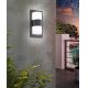Eglo - Iluminação de parede exterior 2xE27/10W/230V antracite IP44