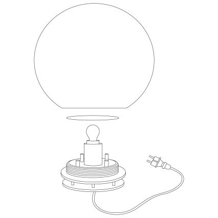 Eglo - Candeeiro de exterior 1xE27/40W/230V IP65 ø600