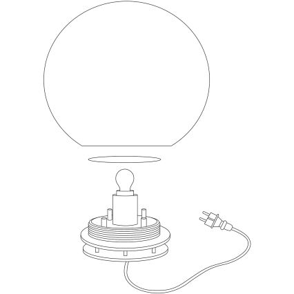 Eglo 98106 - Lâmpada exterior LED RGBW MONTEROLO-C 1xLED/9W/230V IP65 Ø390