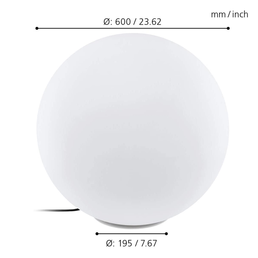 Eglo 98108 - Luminária LED RGBW para exterior MONTEROLO-C, 9W, 230V, IP65, Ø600 mm