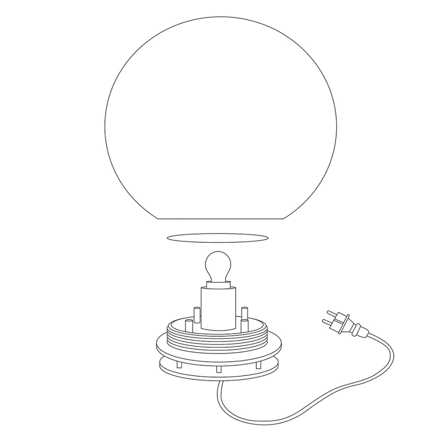 Eglo 98108 - Luminária LED RGBW para exterior MONTEROLO-C, 9W, 230V, IP65, Ø600 mm
