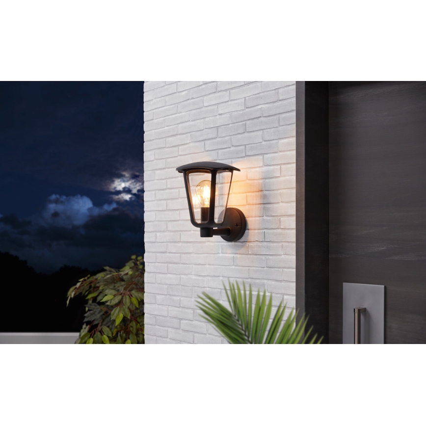 Eglo 98119 - Luz de parede de exterior MONREALE 1xE27/60W/230V preto antigo IP44