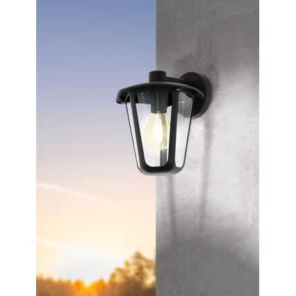 Eglo - Luz de parede de exterior 1xE27/60W/230V preto antigo IP44