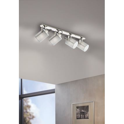 Eglo 98142 - Candeeiro de focos VILLABATE 4xE27/10W/230V