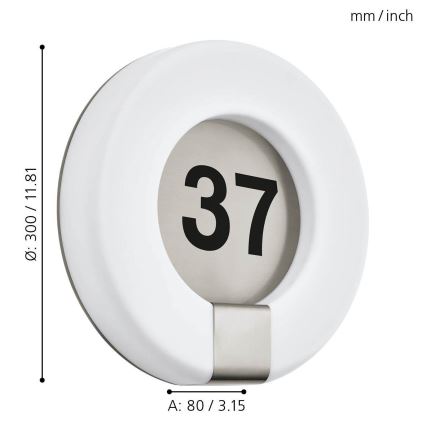 Eglo - Número de casa LED LED/15W/230V IP44