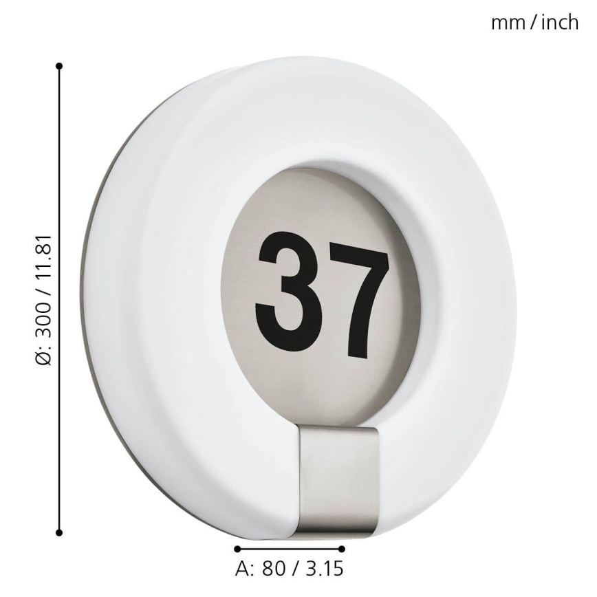 Eglo - Número de casa LED LED/15W/230V IP44
