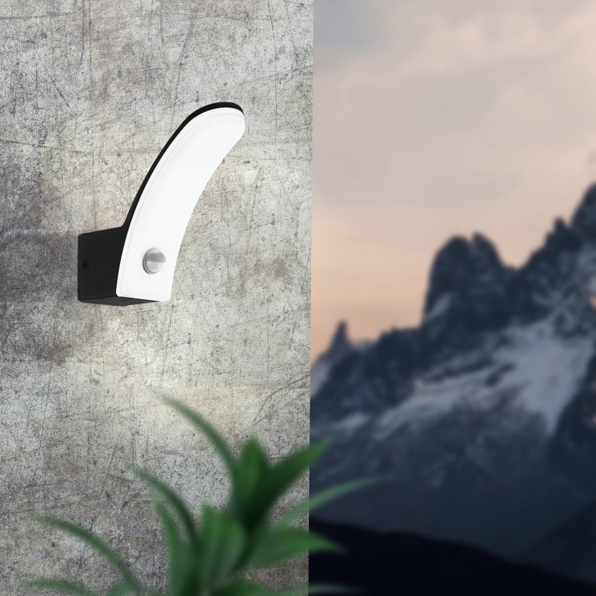 Eglo - Luz de parede LED de exterior com sensor LED/11W/230V IP44