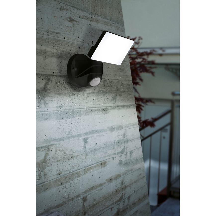 Eglo - Luz de parede LED de exterior com sensor LED/15W/230V IP44