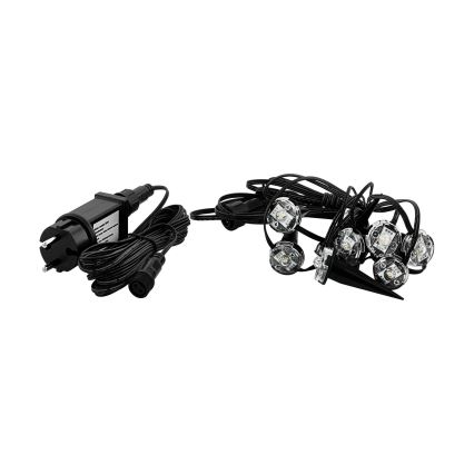 Eglo - Corrente decorativa LED para exterior 9 LEDs 10 m IP65 branco quente