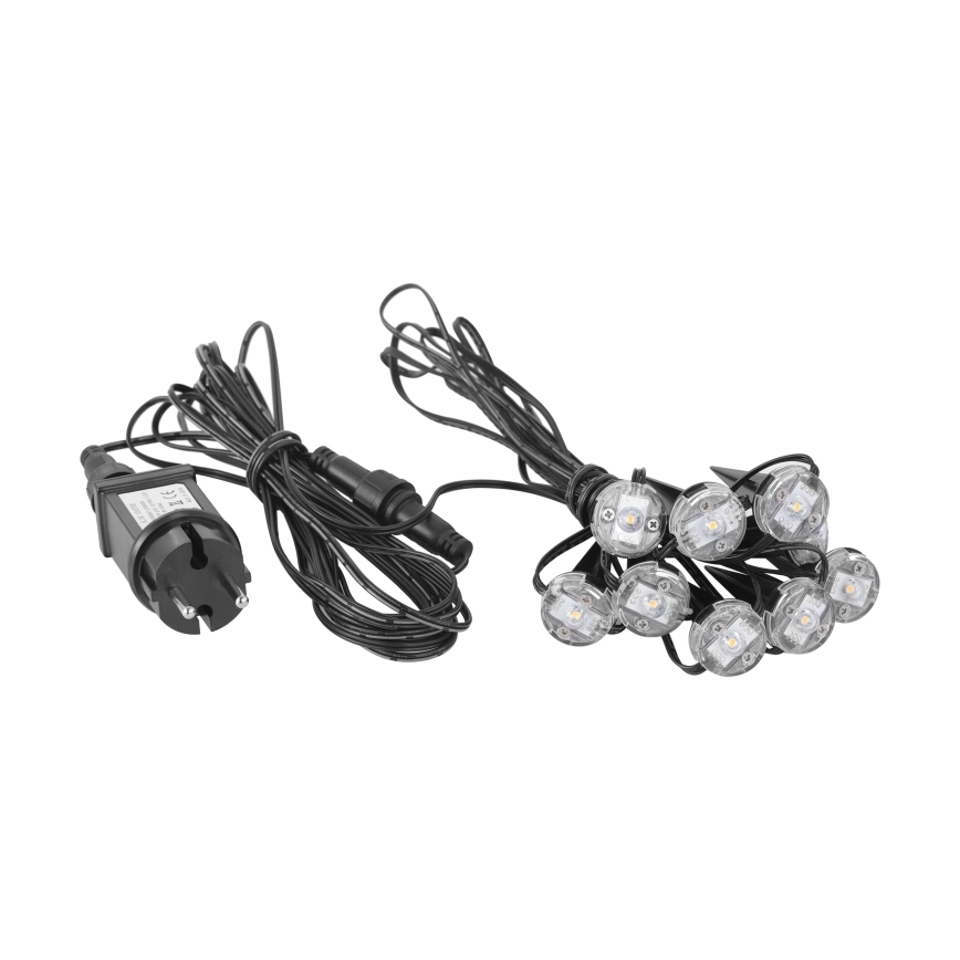 Eglo - Corrente decorativa LED para exterior 9 LEDs 10 m IP65 branco quente