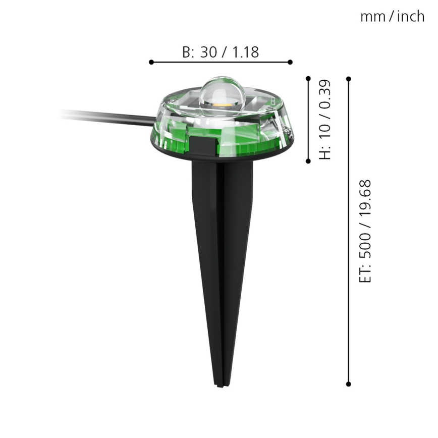 Eglo - Corrente decorativa LED para exterior 9 LEDs 10 m IP65 branco quente