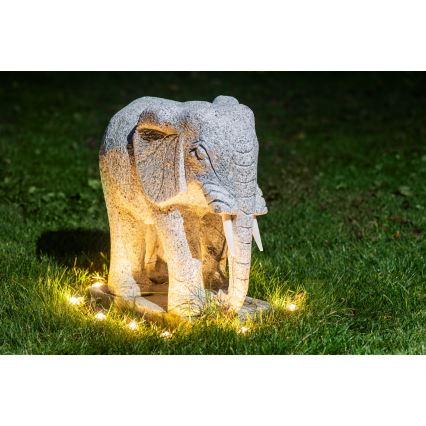 Eglo - Cordão luminoso decorativo LED para exterior 9xLED 10m IP65 branco quente