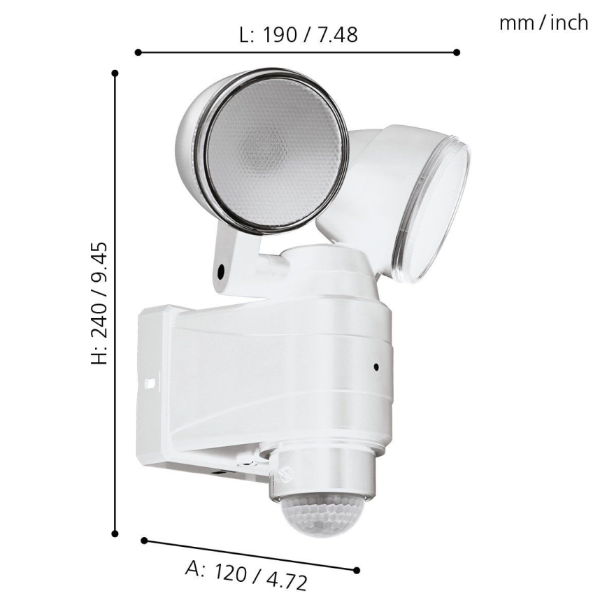 Eglo - Candeeiro de exterior LED com sensor 2xLED/4W/4xLR14 IP44