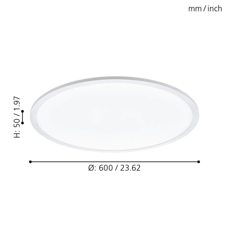 Eglo - Luminária de teto LED dimmerizável LED/30W/230V + controlo remoto