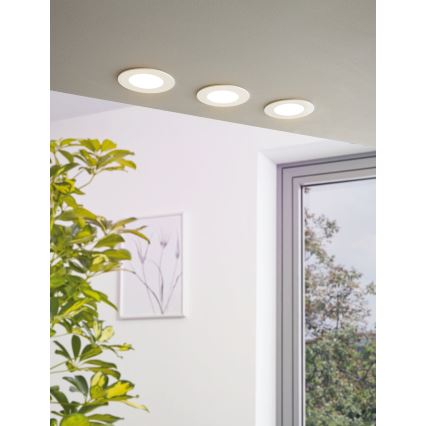 Eglo - Luminária de teto encastrada dimerizável LED/5W/230V + controlo remoto, diâmetro 12 cm