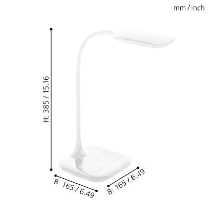 Eglo - Candeeiro de mesa fosco LED LED/3,4W/230V