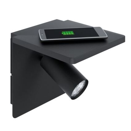 Eglo - Aplique de parede LED com carregamento sem fios 1xGU10/5W/230V